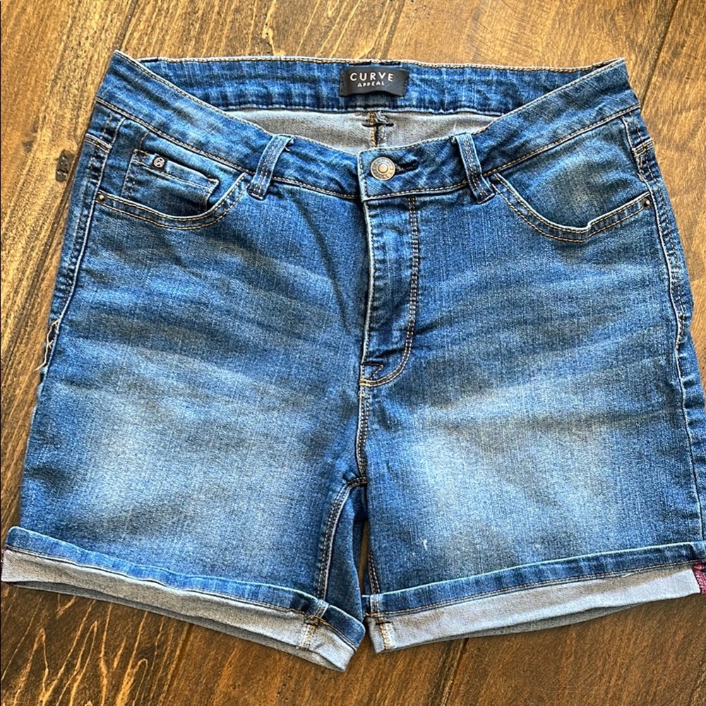 Curve Women's Blue Denim Shorts